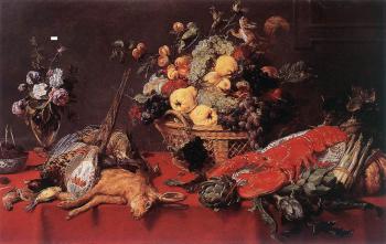 弗朗斯 斯奈德斯 Still Life With A Basket Of Fruit